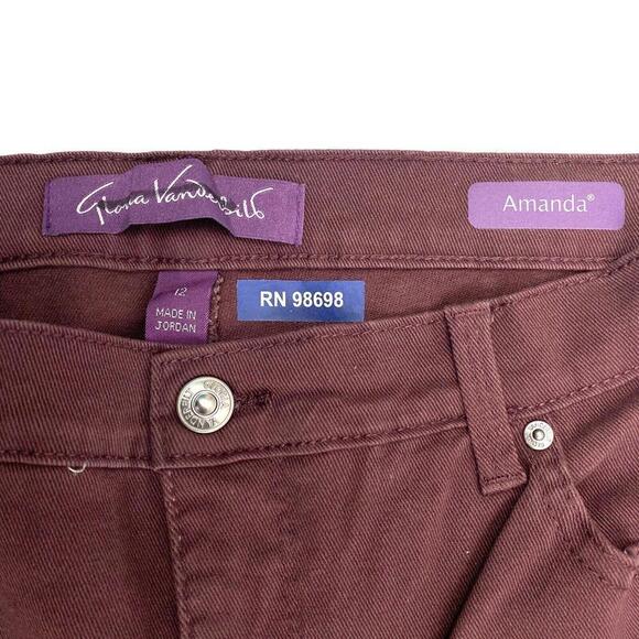 Gloria Vanderbilt Amanda Straight Leg Women's size 12 Purple Denim Jeans - Picture 3 of 4